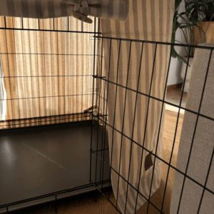 Alternative view of Osłona na klatkę kennelową bawełna + len