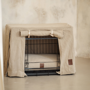 Osłona na klatkę kennelową z lnu 100%