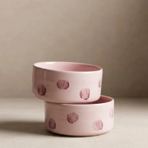 Komplet misek dla psa Pop Dots różowa - obrazek 2